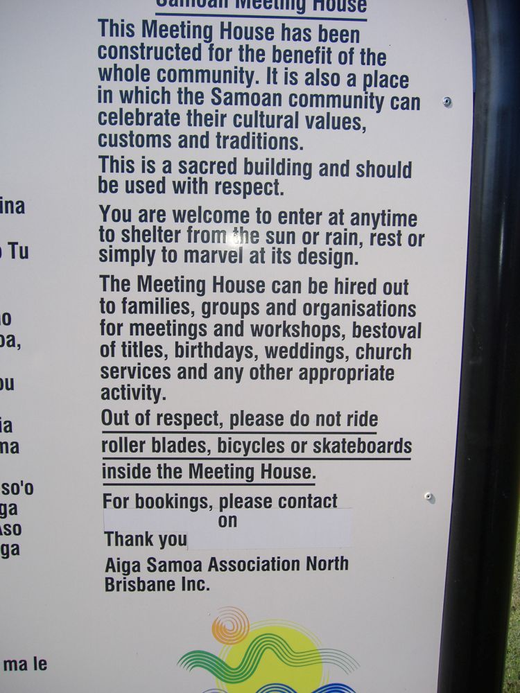 Maota Fono Samoan Meeting House in Raymond Street Deception Bay