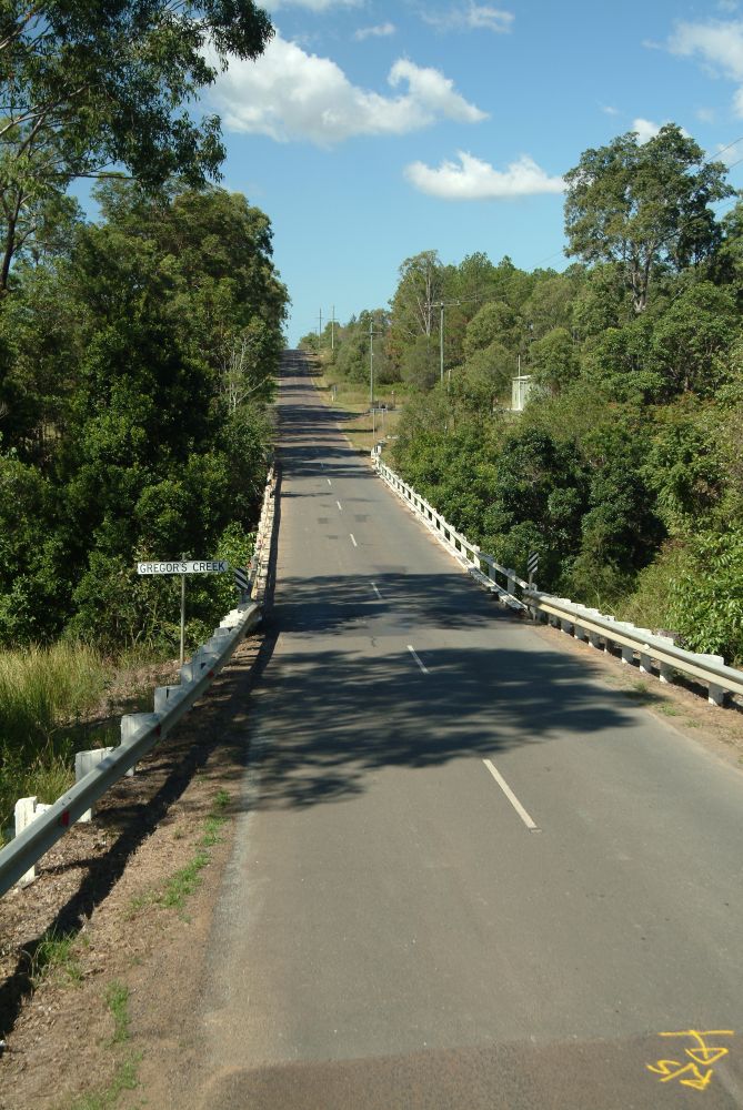Caboolture approach to Gregor's Creek Bridge, prior to its demolition and replacement