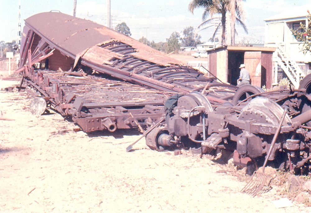 Train wreck at Narangba Railway Station on 9 June 1970
