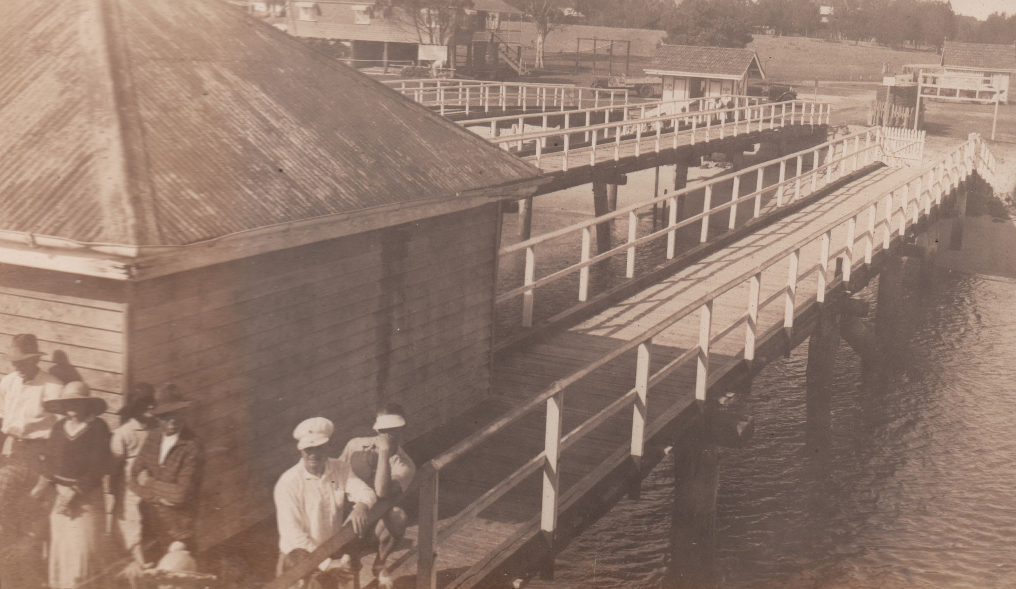 Bribie Passengers on Jetty