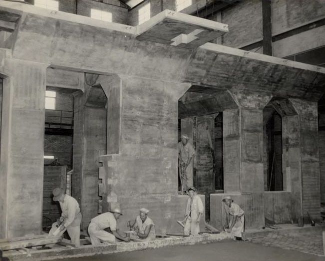 6 Man Work Crew - Working on interior of building