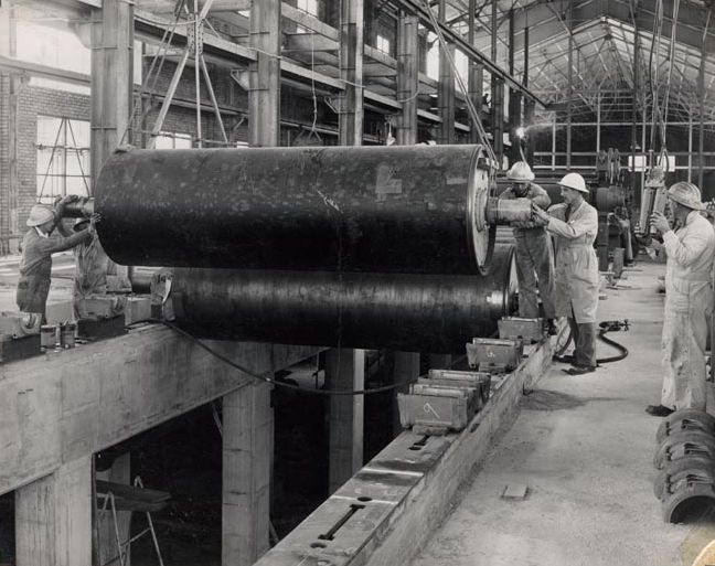 Machine Rollers being installed