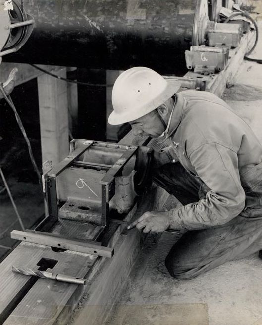 Worker working on Roller installation