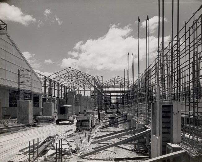 Building under construction - February 1955