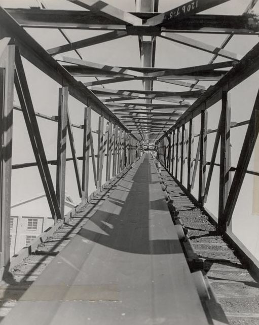 View of conveyor belt to Mill