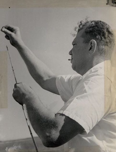 Reg Kay - Fixing a fishing line