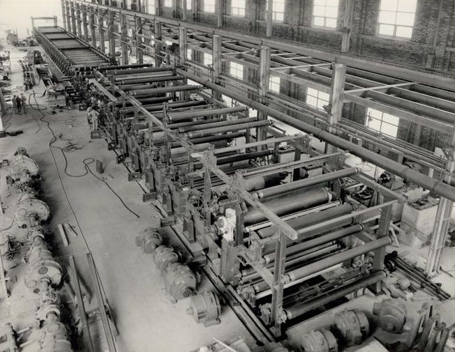 Rollers being installed