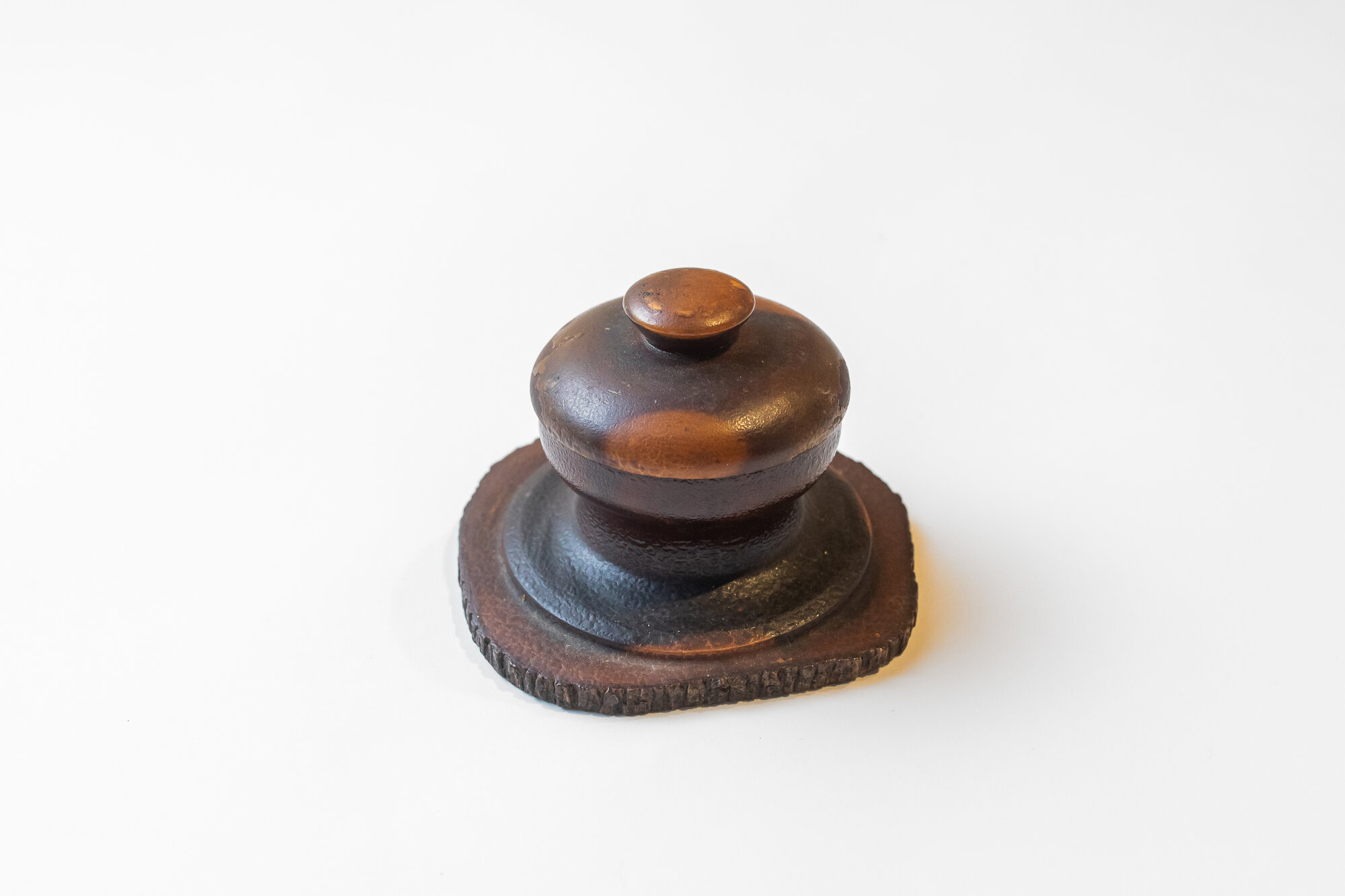 Wooden inkwell