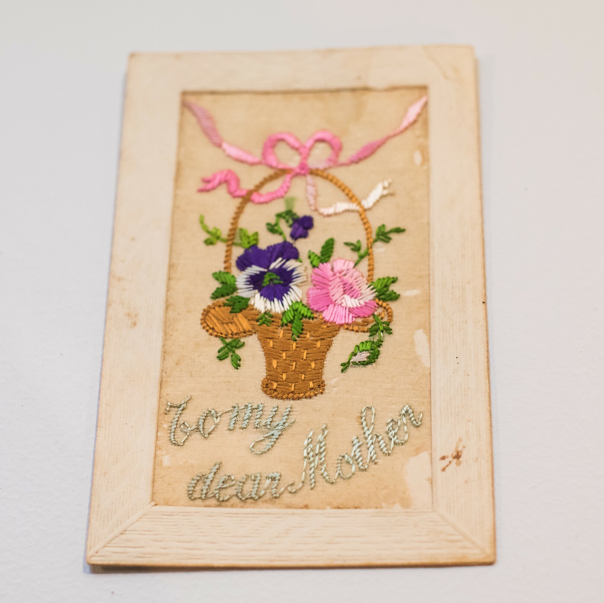 Embroidered postcard - WW1