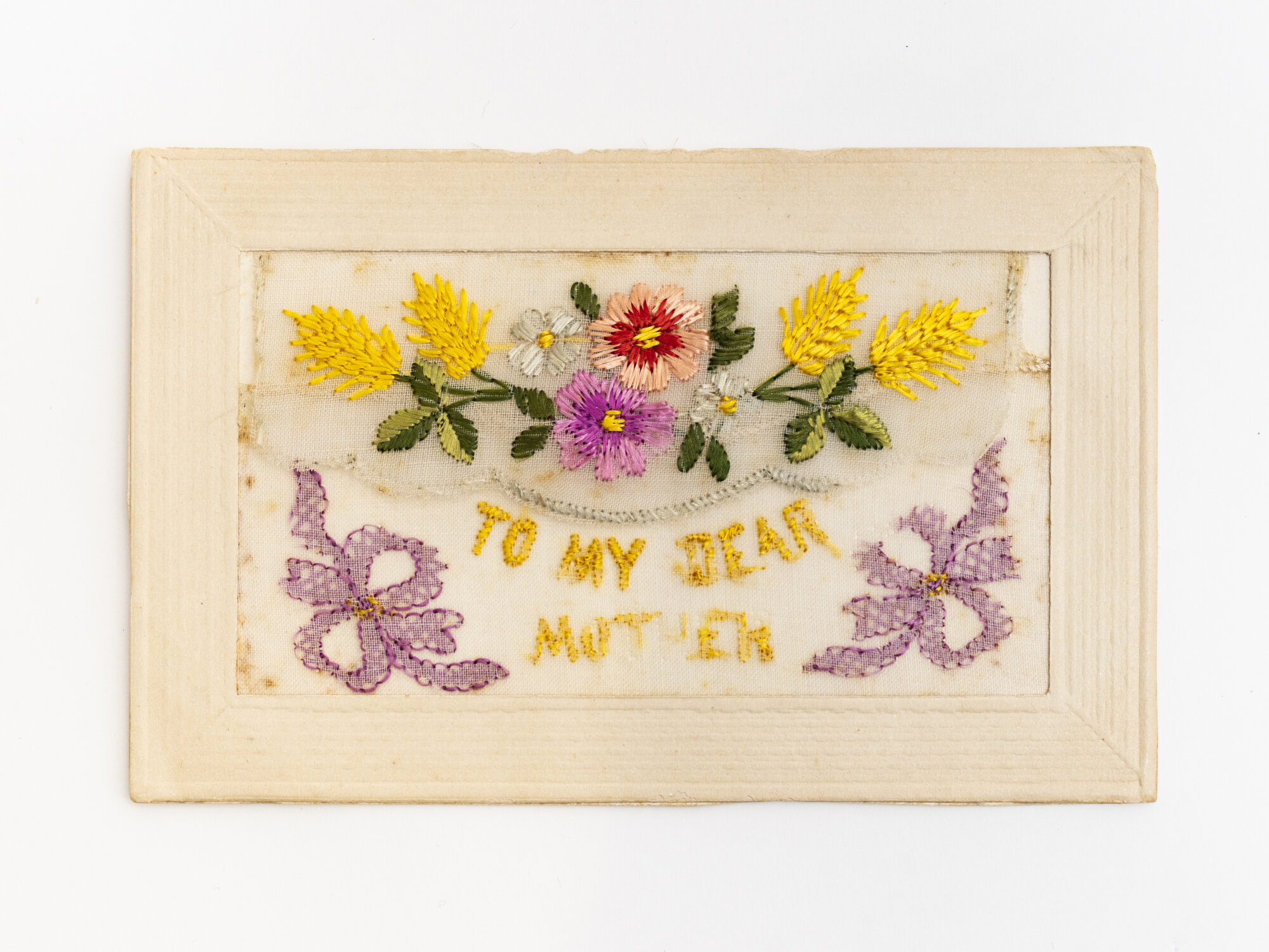Embroidered postcard - WW1