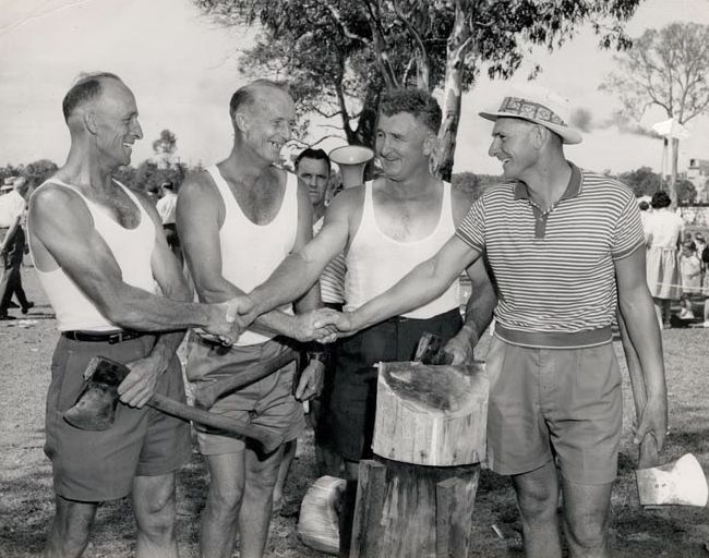 Winners of the Relay Woodchop