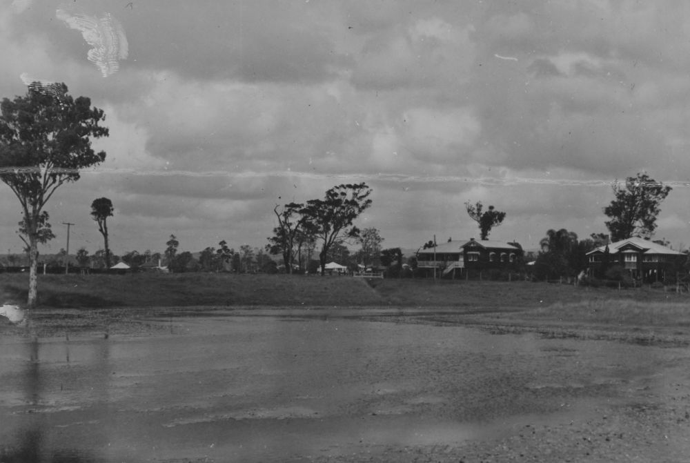 View across the western lagoon at the Normanby Distillery