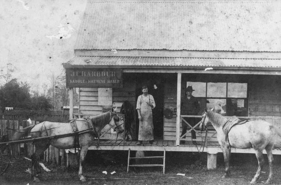 Jack Barbour's store, corner of Gympie Road and Station Street Strathpine, ca. 1922