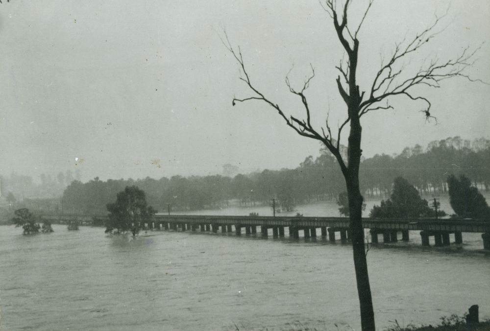 North Pine River in flood in 1972