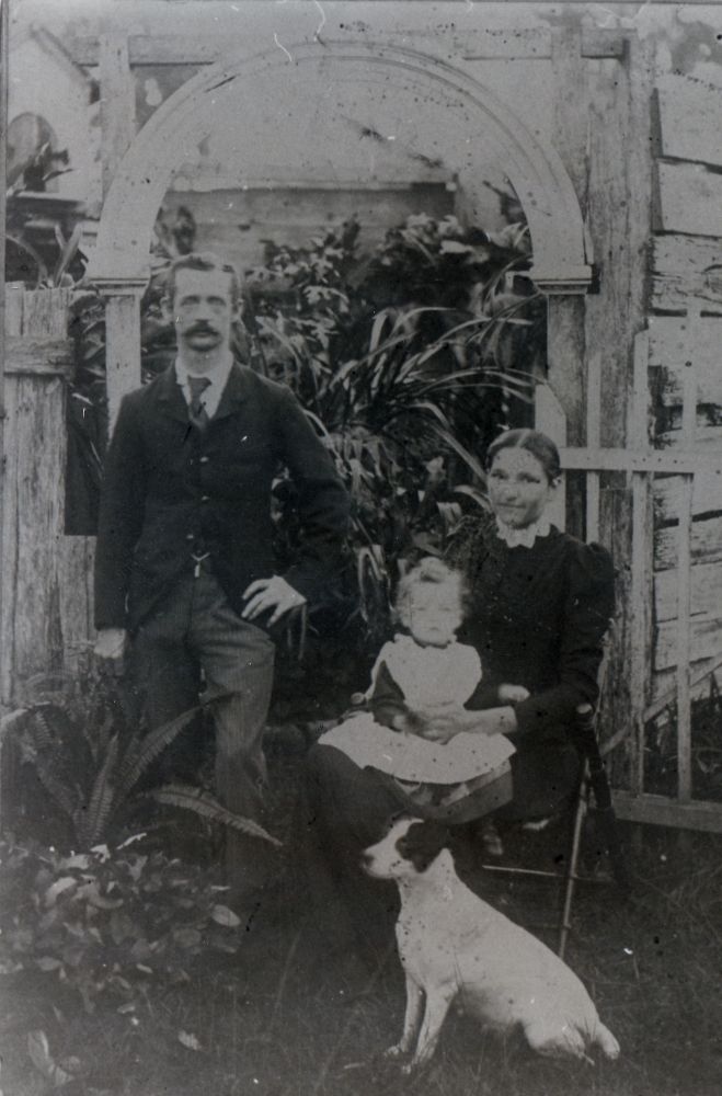 John and Caroline McTaggart with child, ca. 1894