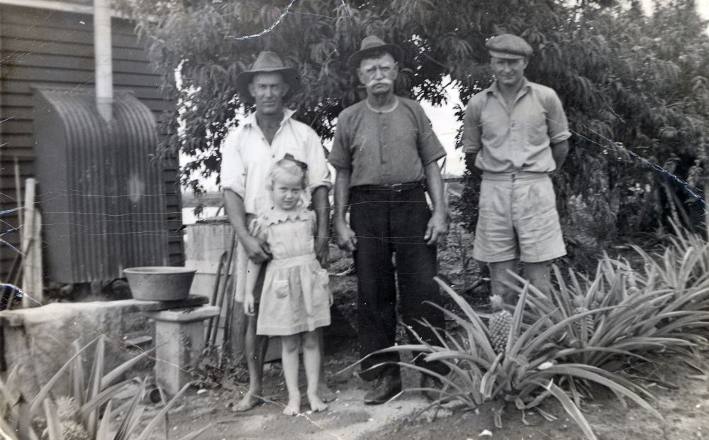 Members of the Dohle family on the farm at Dohles Rocks, ca. 1949