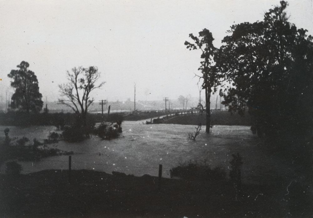 Samford Creek in flood, 1931