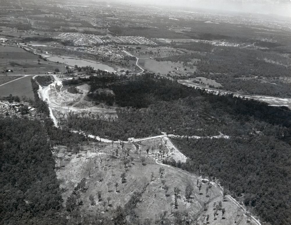 Aerial photograph of part of the Albany Creek area looking east, 1972