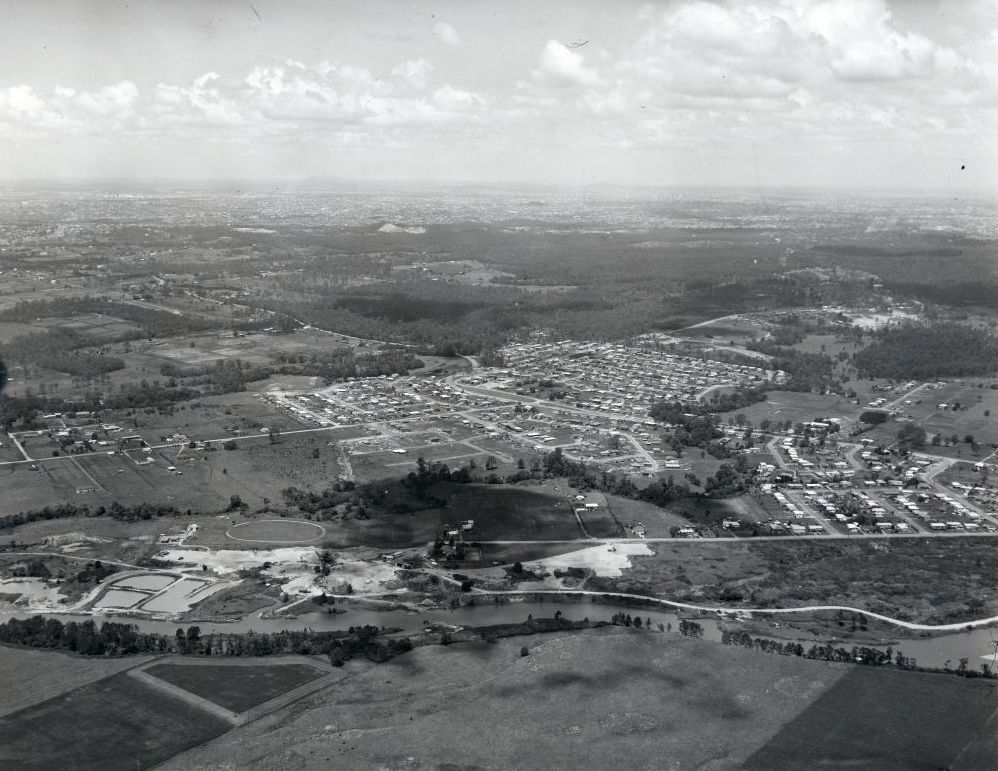 Aerial photograph of part of the Albany Creek area looking southeast, 1972
