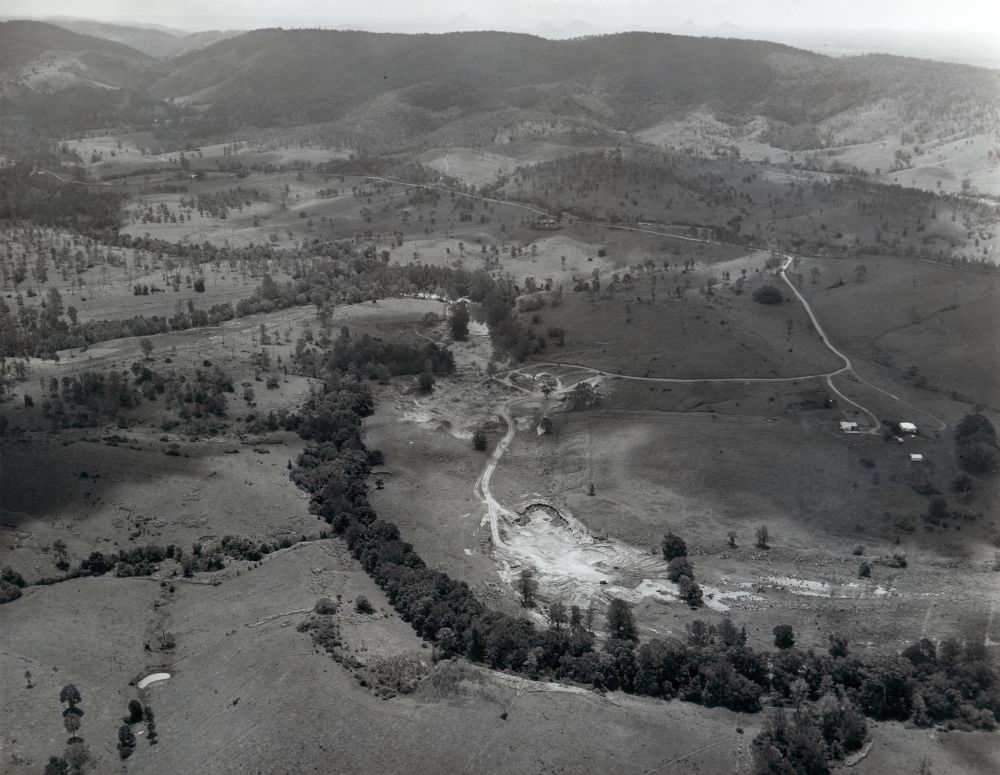 Aerial photograph looking northwest along the North Pine River, 1972
