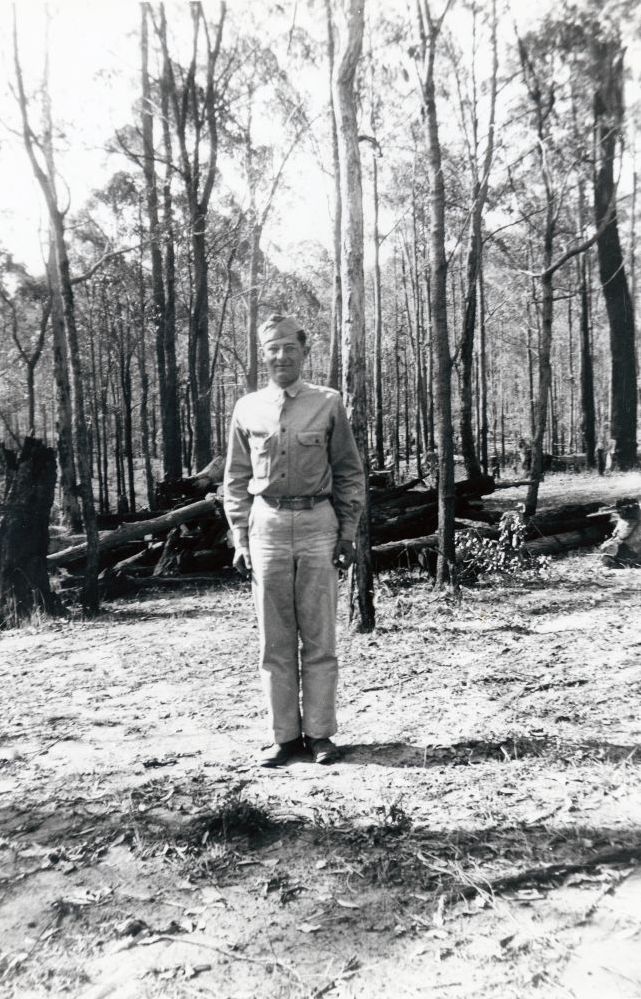 Member of the United States 1st Cavalry Division, Camp Strathpine, 1943