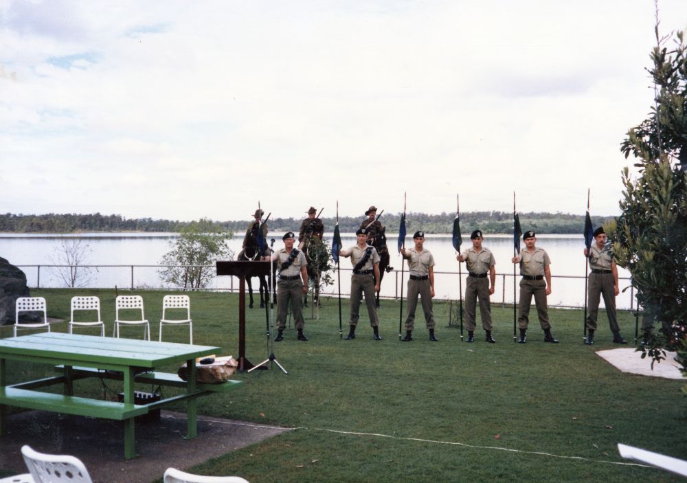 A visit by ex-servicemen who were members of the United States 1st Cavalry Division, 1988