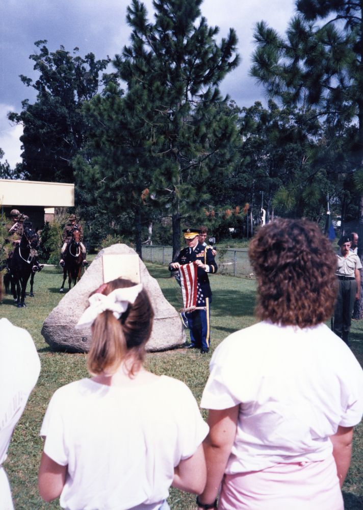 A visit by ex-servicemen who were members of the United States 1st Cavalry Division, 1988