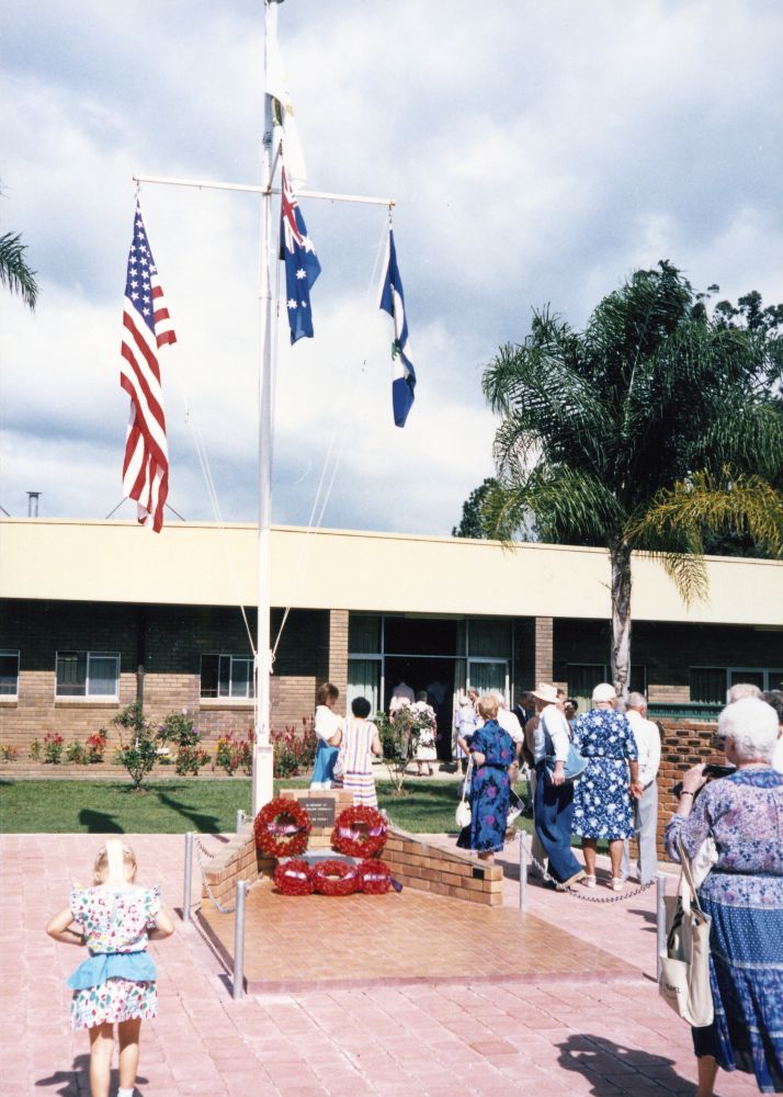 A visit by ex-servicemen who were members of the United States 1st Cavalry Division, 1988
