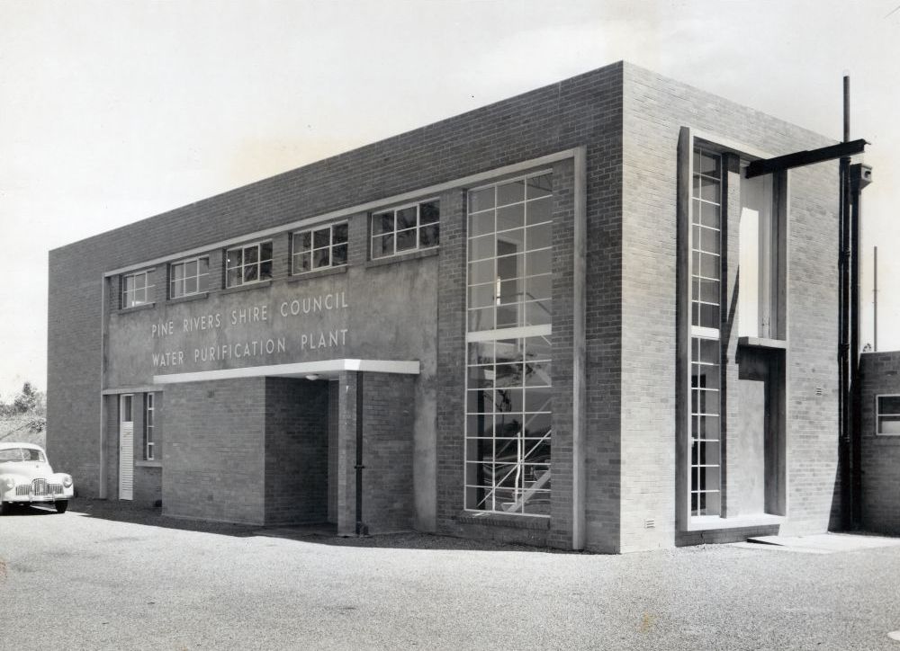 Pine Rivers Shire Council Water Purification Plant control building, 1961