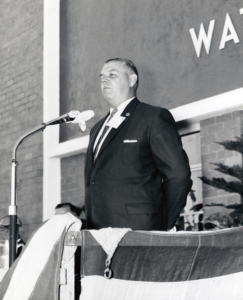 Official opening of the North Pine Water Supply Scheme at Petrie, 22 April 1961