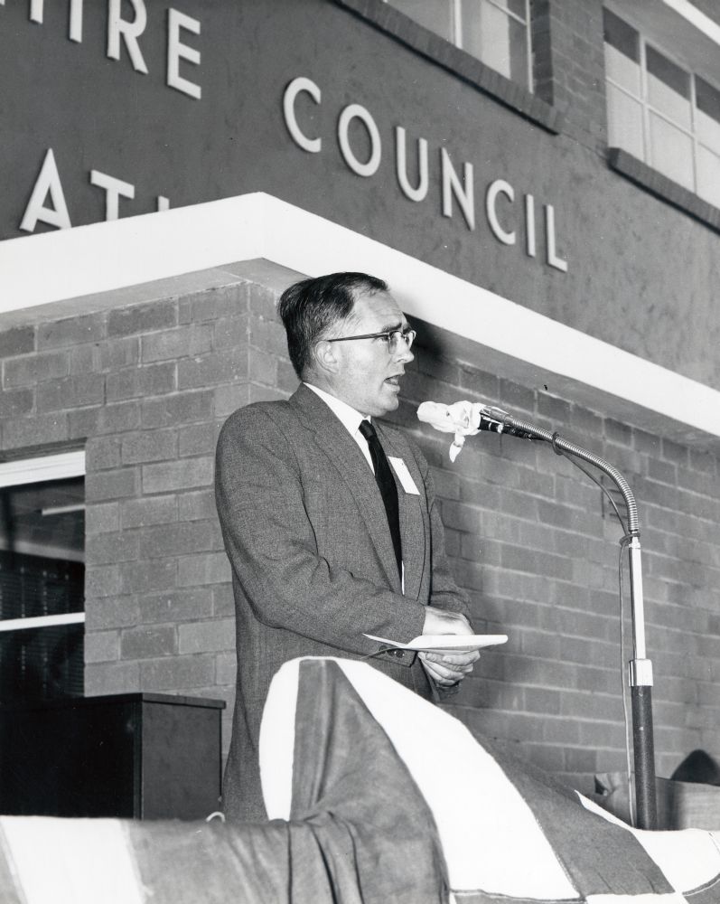 Official opening of the North Pine Water Supply Scheme at Petrie, 22 April 1961