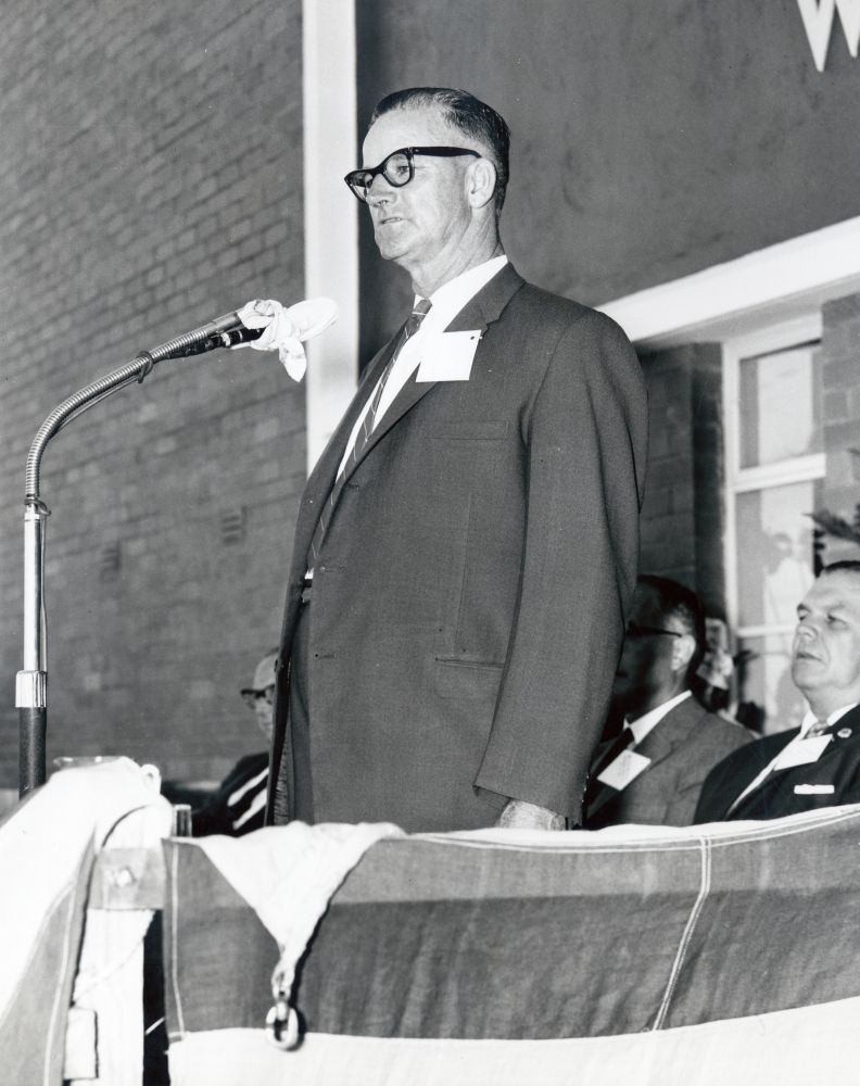 Official opening of the North Pine Water Supply Scheme at Petrie, 22 April 1961