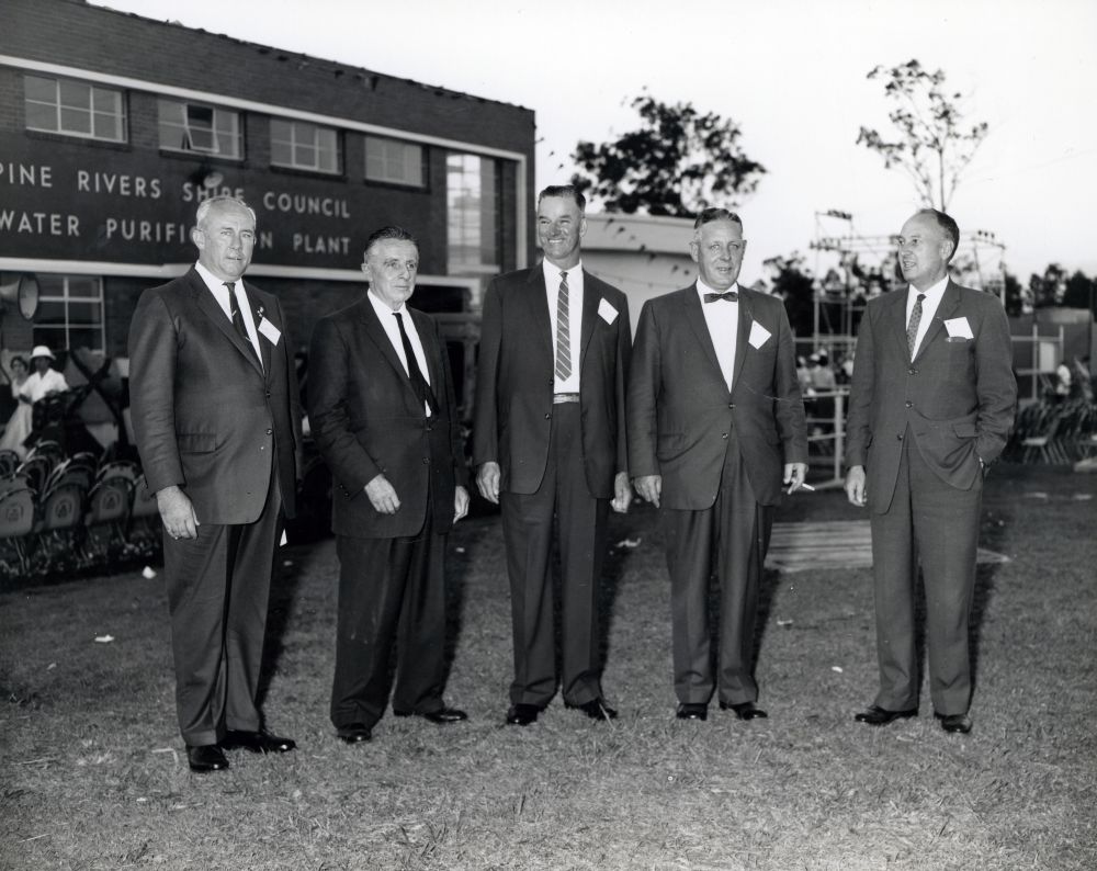 Official opening of the North Pine Water Supply Scheme at Petrie, 22 April 1961