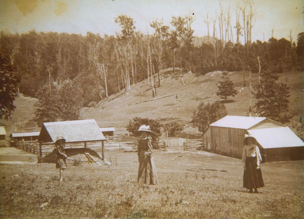Easlea family farm known as Shuna, at Laceys Creek, ca. 1908