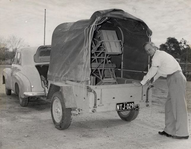 Car with covered trailer