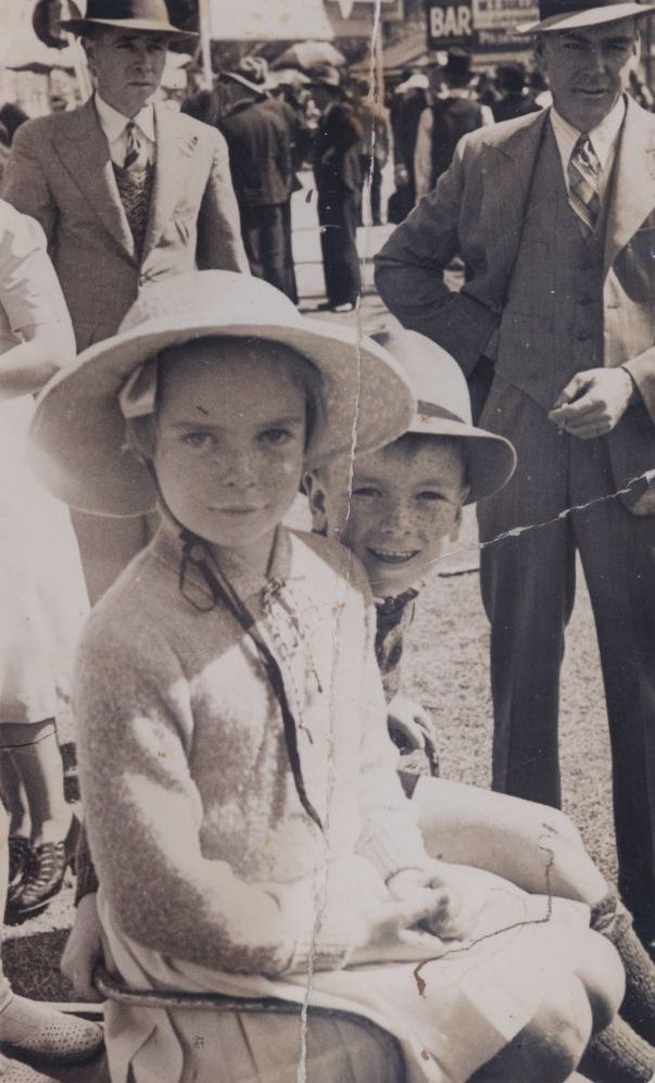 Olwyn and Bill Hart with their father, Syd, (in the background)