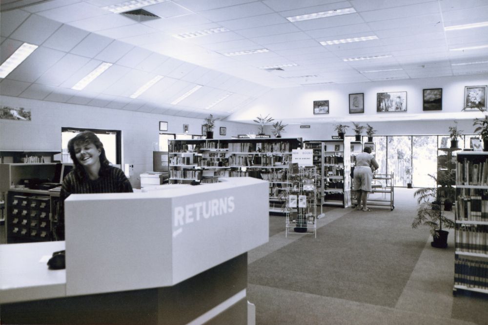 Interior view of Kallangur Library, 1991