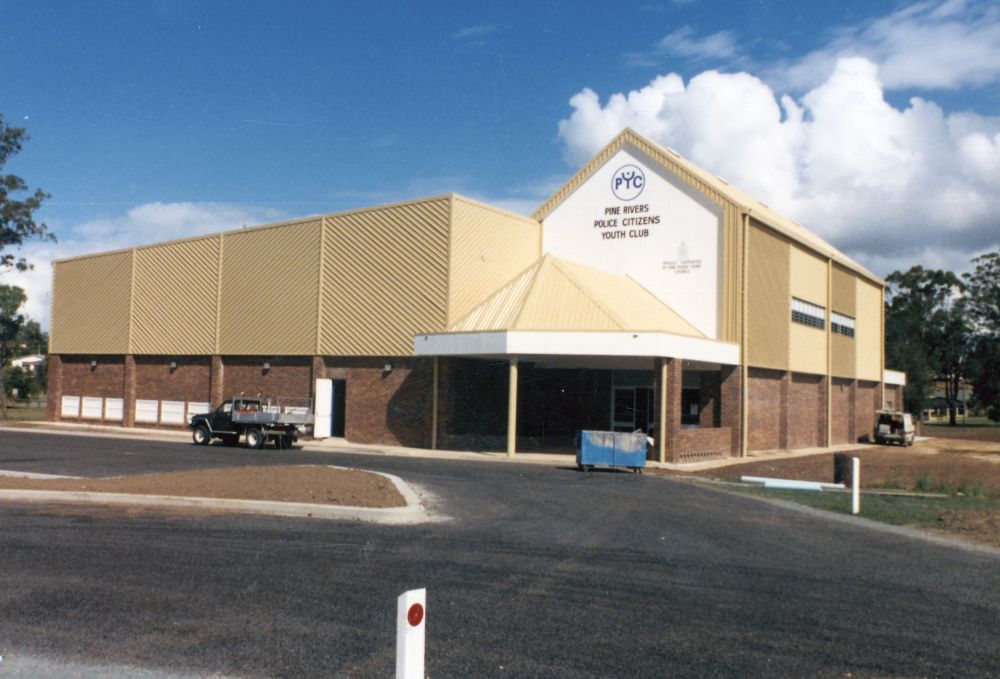 Exterior view of the Pine Rivers Police Citizens Youth Club (PCYC), Bray Park, ca. 1990