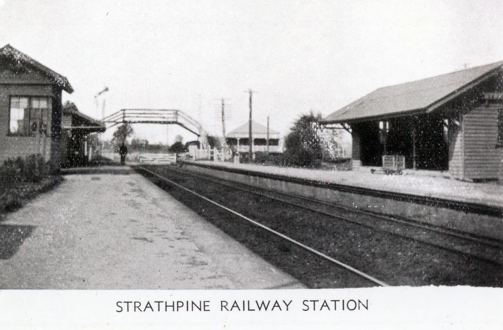 Postcard showing Strathpine Railway Station in the 1930s