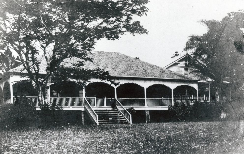 Tom Petrie's home Murrumba at North Pine (now Petrie), 1907