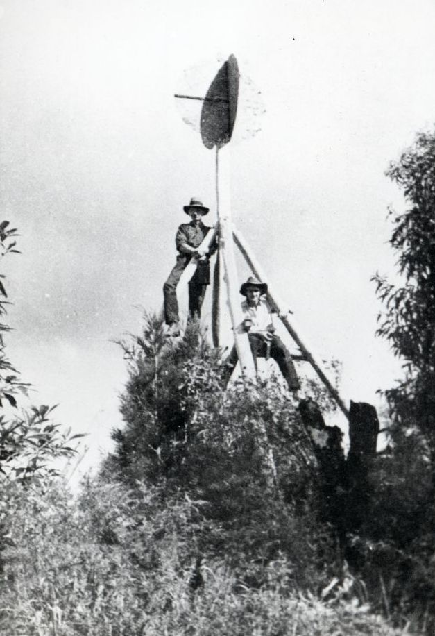 Trig station at the summit of Mount Samson, ca. 1937