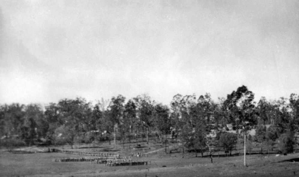 Area used by the United States 1st Cavalry Division as a parade and drill ground, 1943