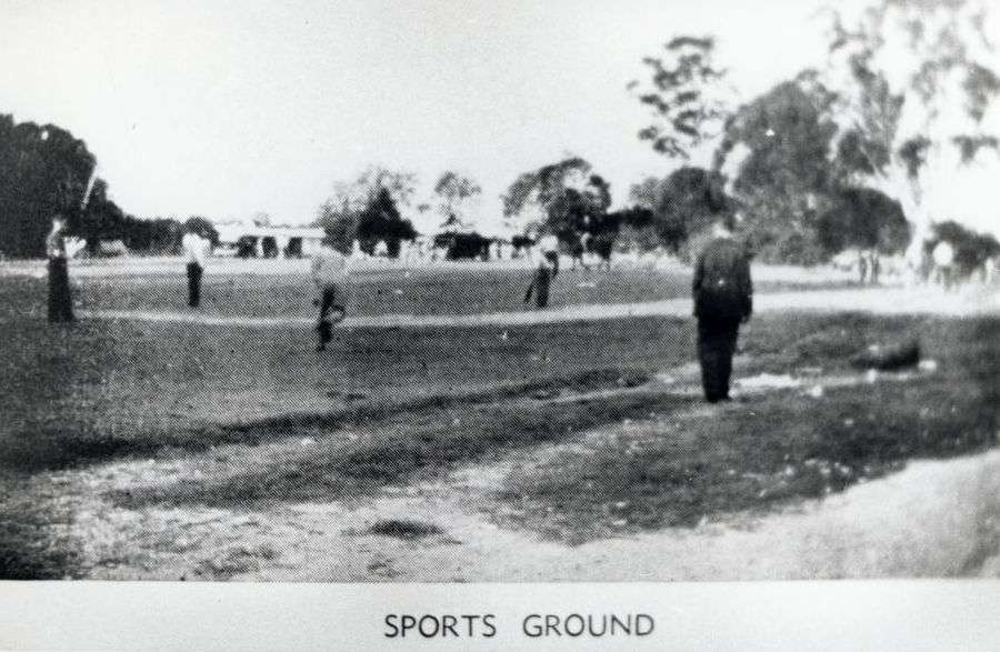 Postcard showing the sportsground at Cash's Crossing, Albany Creek in the 1930s