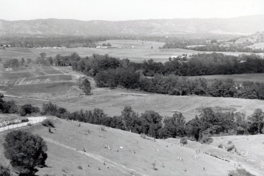 View looking across the Samford Valley from Eatons Crossing Road, 1950s