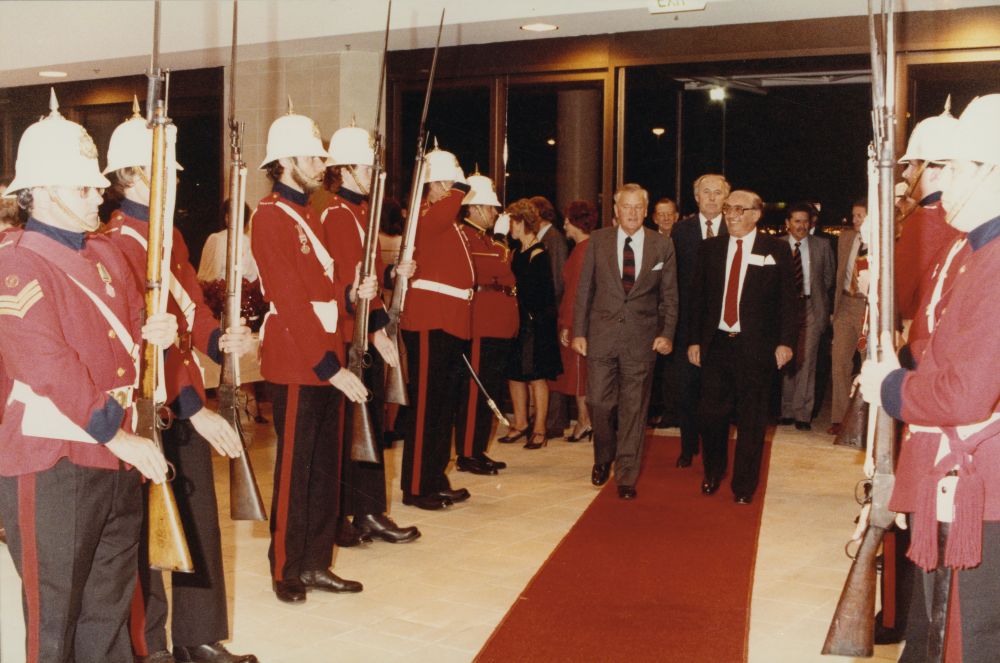 Official opening of Westfield Shopping Centre on Monday evening, 22 August 1983