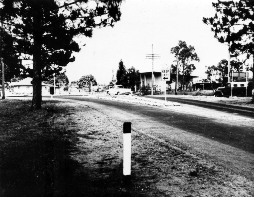 Junction of Anzac Avenue and Old Gympie Road looking towards Kallangur in 1964