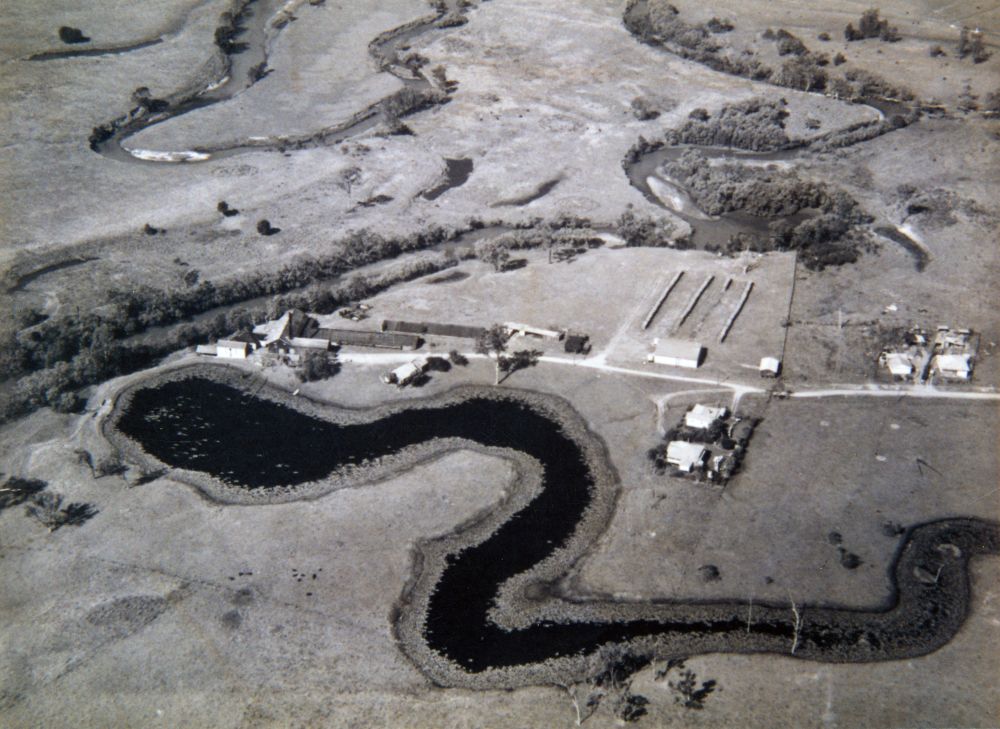 Aerial photograph of the Normanby Distillery, Strathpine, ca. 1963