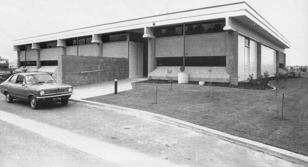 Stage 1 building, Pine Rivers Shire Council at Strathpine, ca. 1974