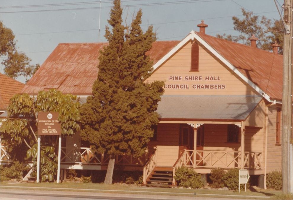 Pine Shire Hall Council Chambers, now known as the Old Shire Hall, undergoing restoration