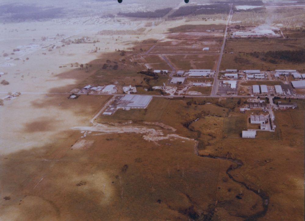 Aerial photograph of Brendale Industrial area in the early 1980s